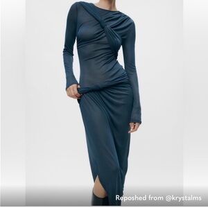 Zara Knotted Asymmetric Dress